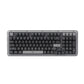 Top-down view of the Logitech Alto Keys K98M wireless mechanical keyboard in a sleek black color with a translucent shell.