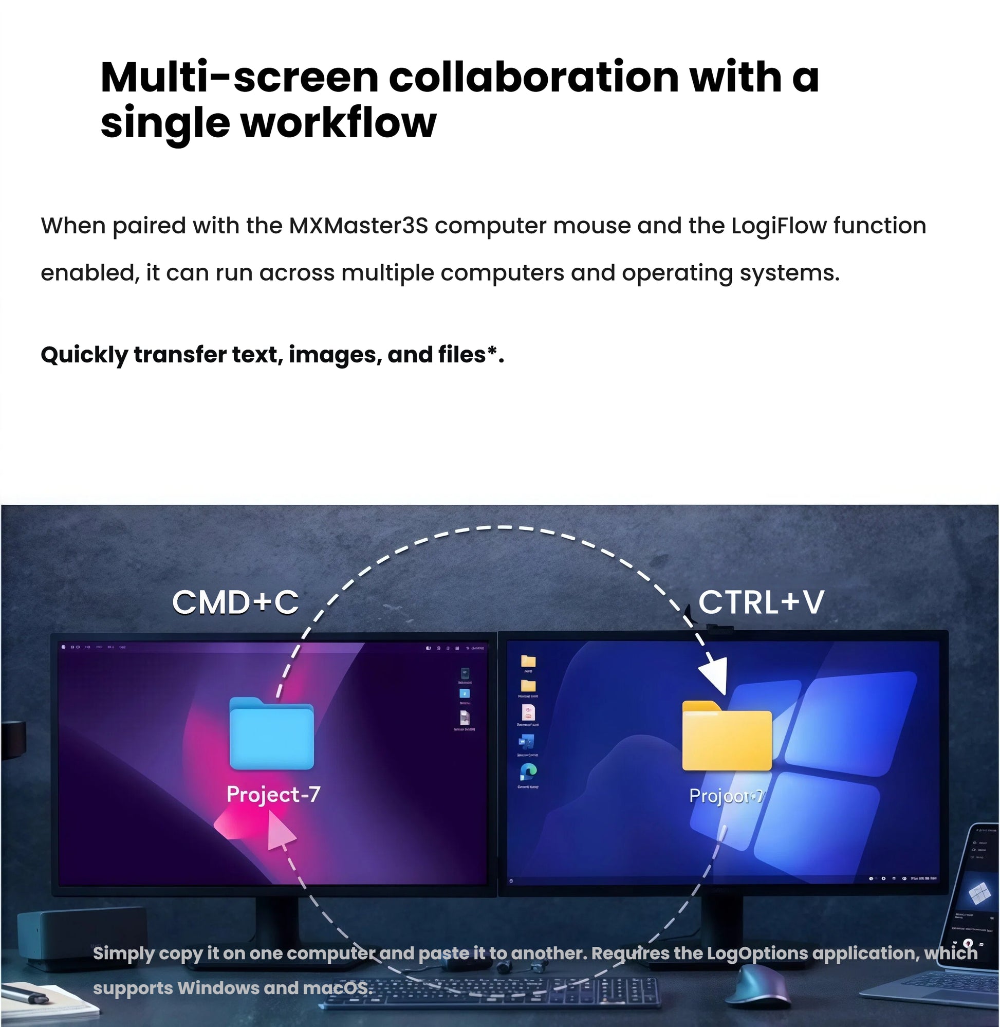 Promotional banner for the Logitech Master Series, featuring the sleek design of the MX Keys S wireless keyboard against a colorful abstract background.