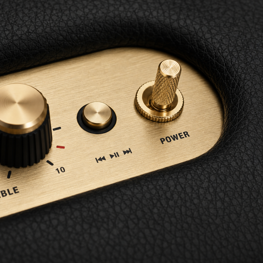 Marshall Acton III speaker power connection detail