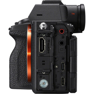 Sony Alpha 7R VI – side connections with port covers open