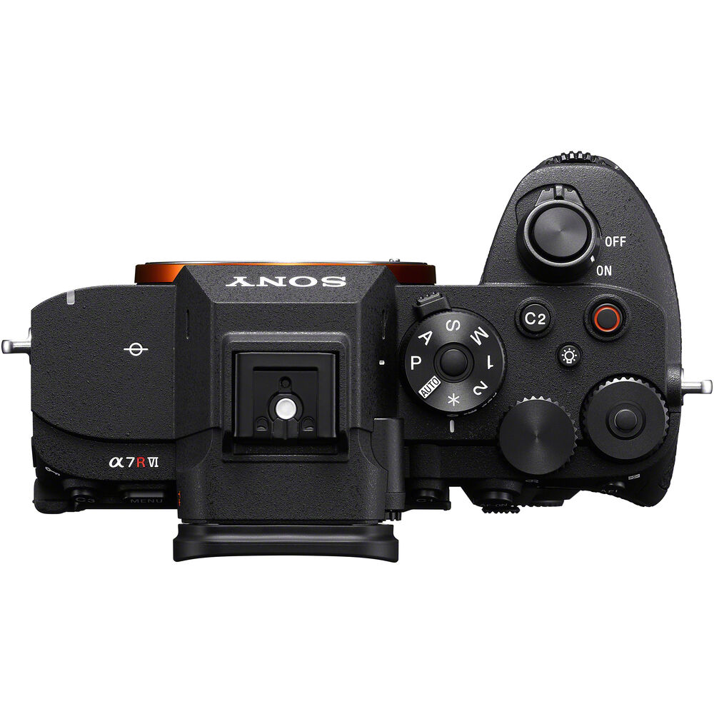 Sony Alpha 7R VI – top controls and hot shoe
