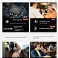 An infographic showcasing the key selling points of the Sony WH-1000XM4, including the upgraded HD processor QN1, intelligent hands-free dialogue, DSEE Extreme audio upscaling, and multi-point connection.