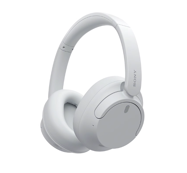 A clear studio product shot of the Sony WH-CH720N wireless noise-cancelling headphones in the White color