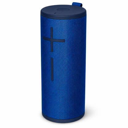 Ultimate Ears MEGABOOM 3 portable speaker in Lagoon Blue, front angle
