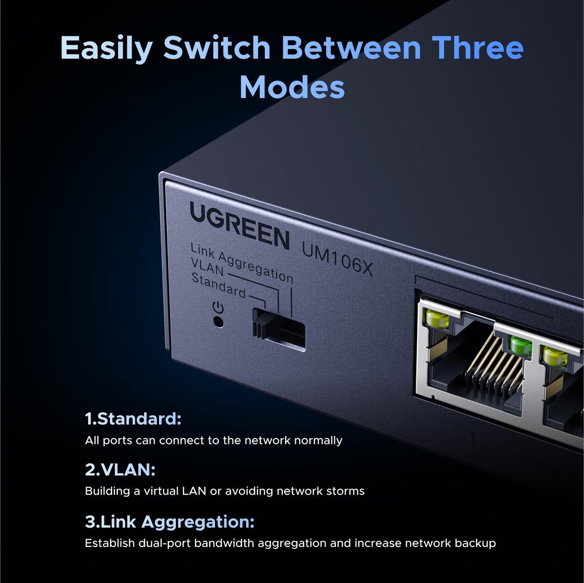 UGREEN 35048EU 6-Port Gigabit Ethernet Switch product view 6