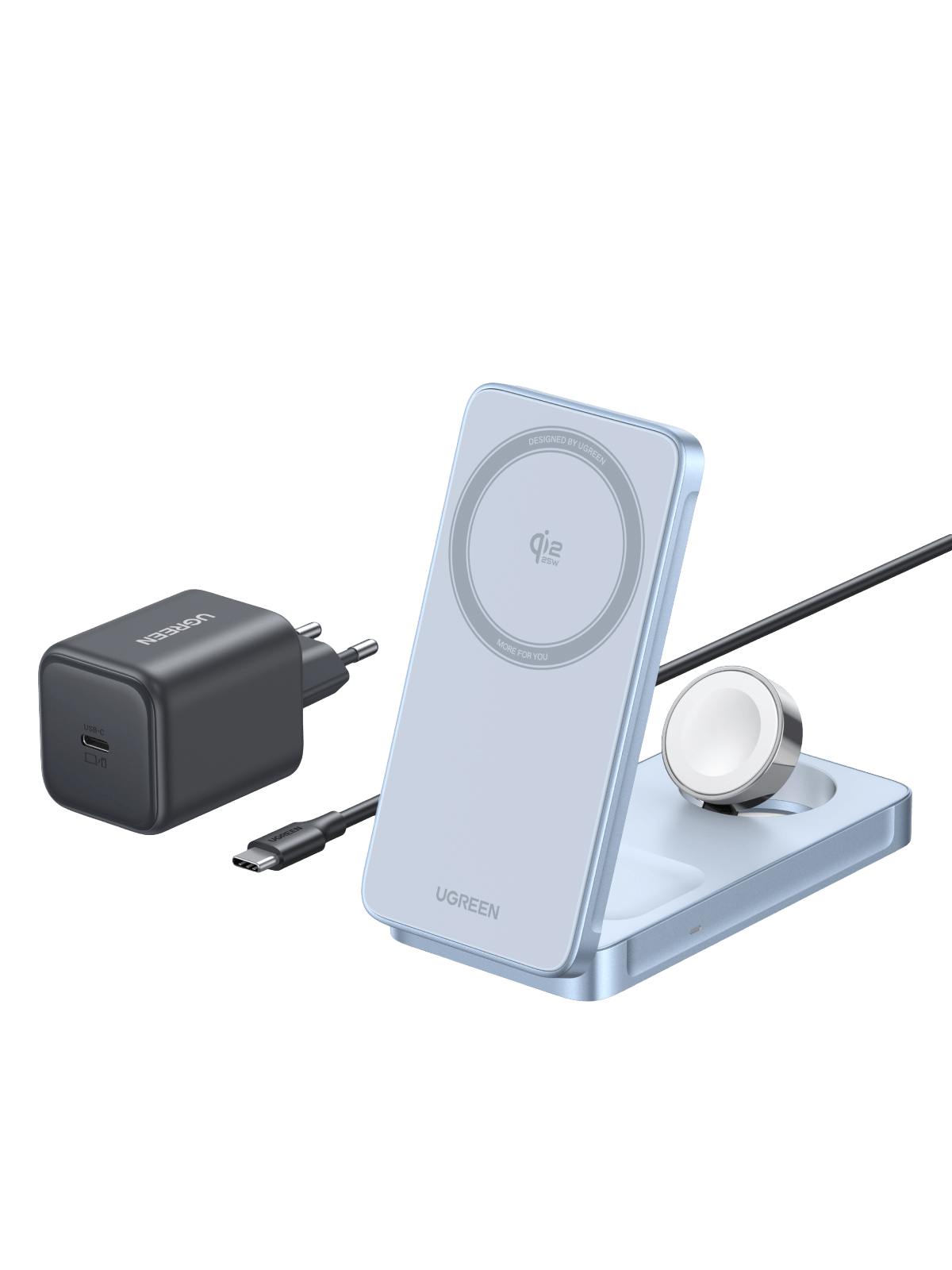 UGREEN MagFlow 55965 Qi2 25W 3-in-1 Charger