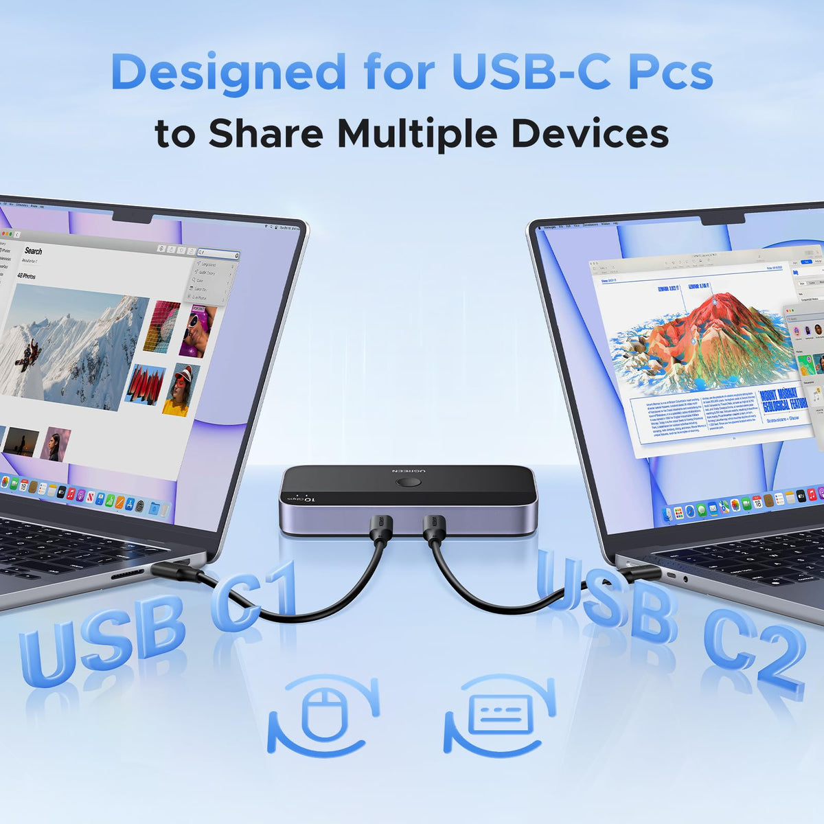 UGREEN 25164 sharing USB peripherals between two computers