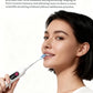 A woman using the usmile Y20 PRO smart toothbrush, which features innovative bone conduction technology to provide immediate, real-time feedback for a more scientific and effective brushing method.